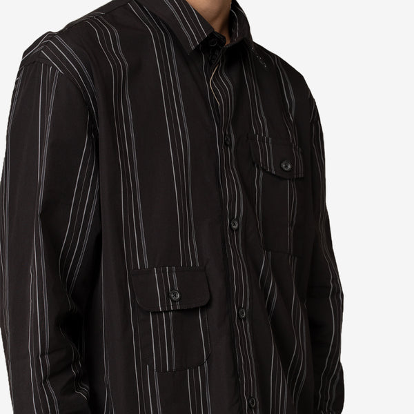 Army Shirt Dark Stripes Black