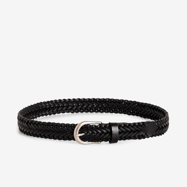 Leather Mesh Belt Black