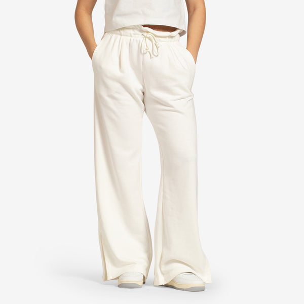Women's High Waisted Fleece Open-Hem Pant Sail | Hemp
