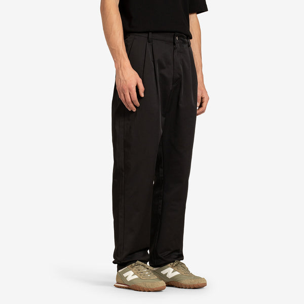 Tapered Trousers Black Nylon