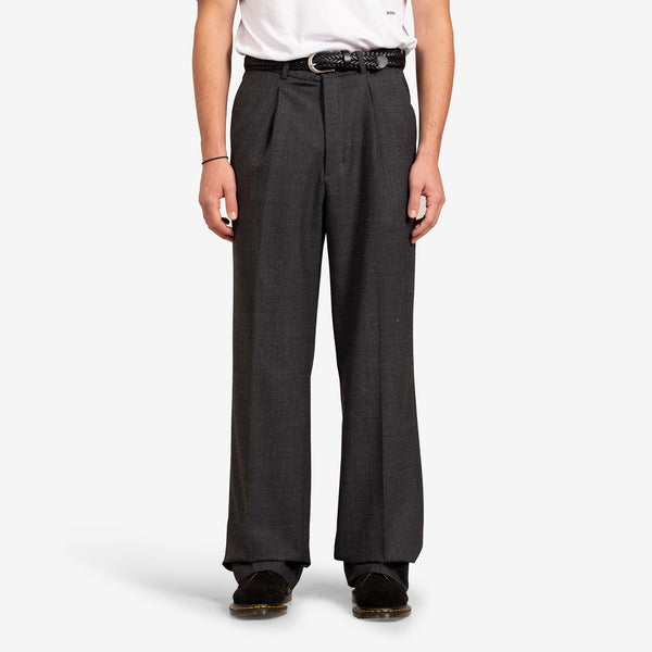 Boxy Suit Pants Dark Grey Check