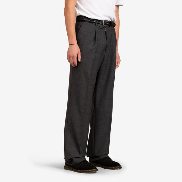 Boxy Suit Pants Dark Grey Check