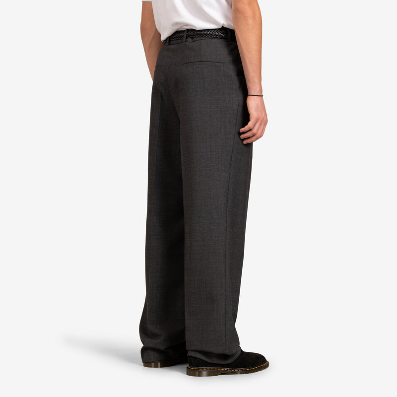 Boxy Suit Pants Dark Grey Check