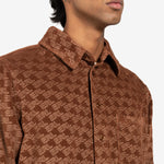Corduroy Embossed Shirt Woven Brown