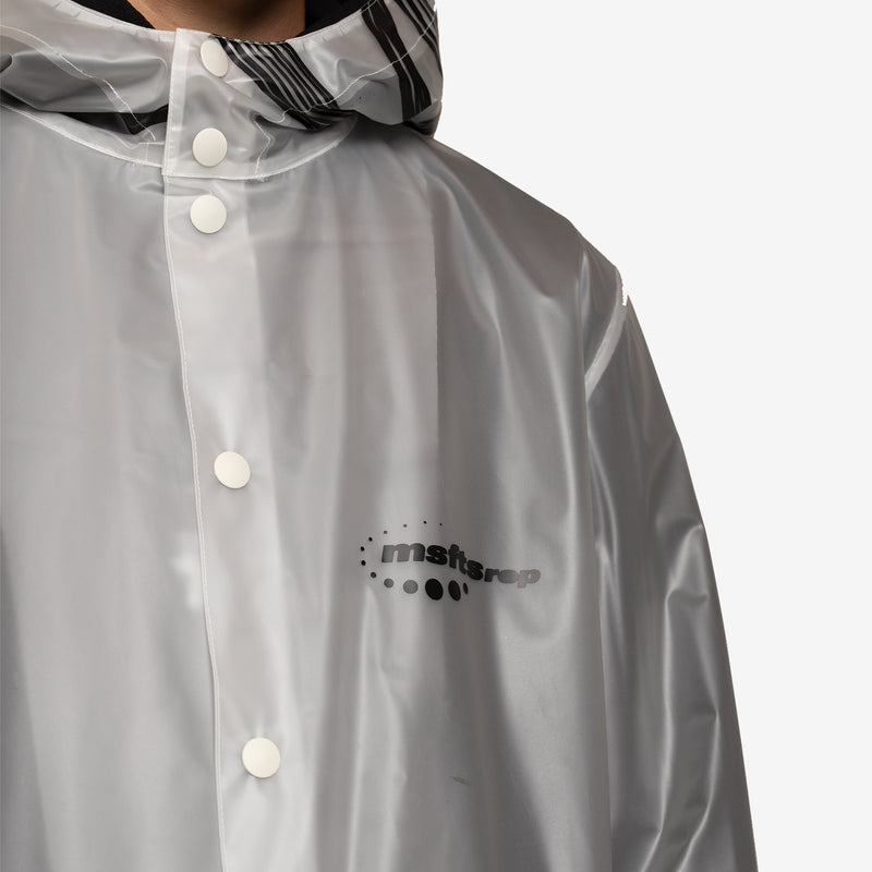 Transparent Graphic Print Rain Jacket