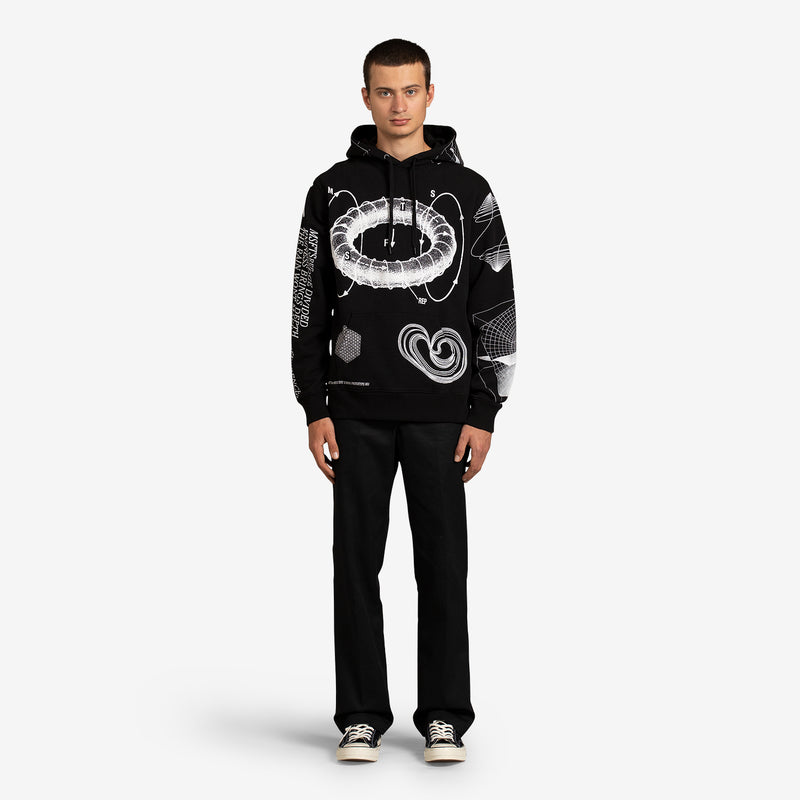 Snow Print Graphic Print Hoodie