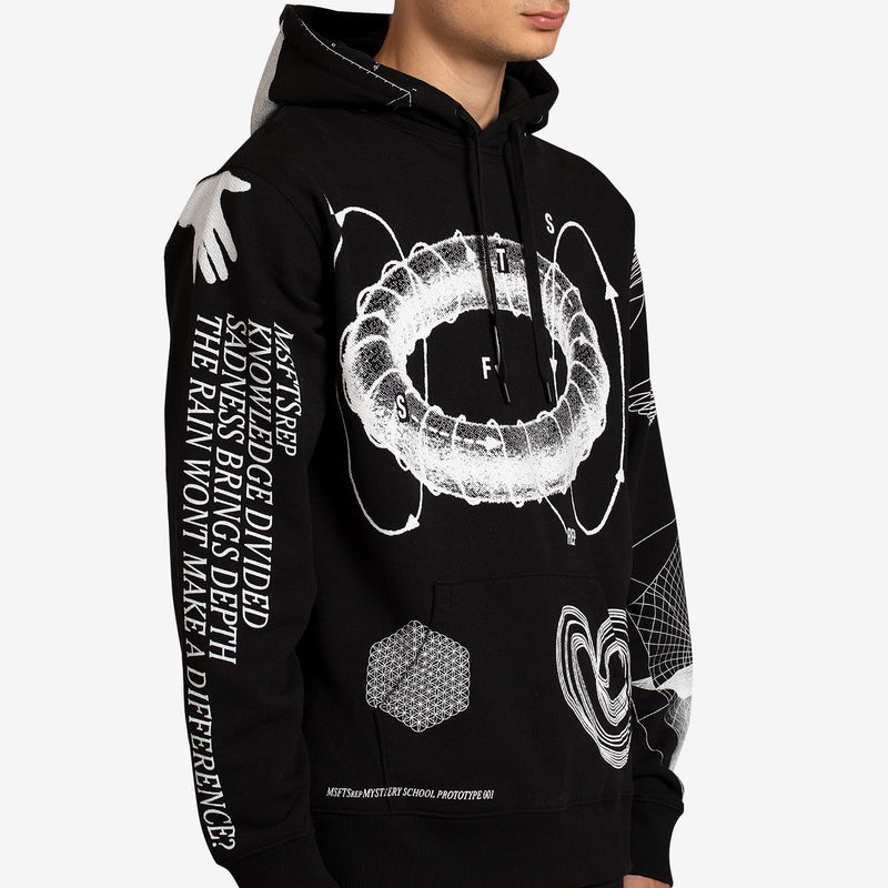 Snow Print Graphic Print Hoodie