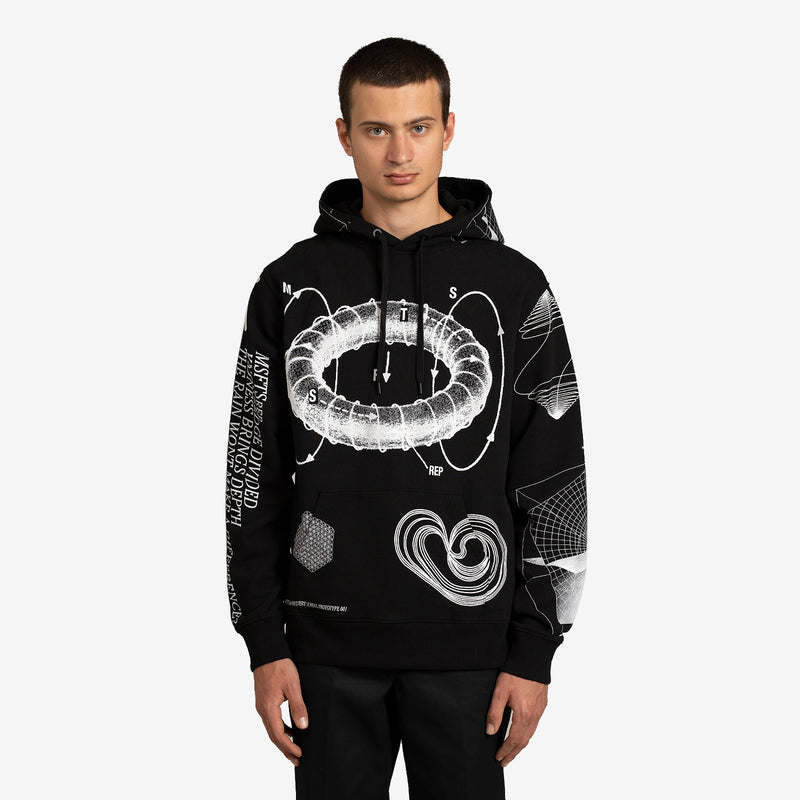 Snow Print Graphic Print Hoodie
