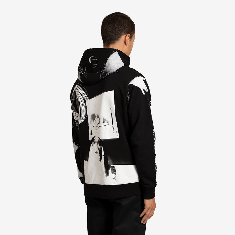 Snow Print Graphic Print Hoodie