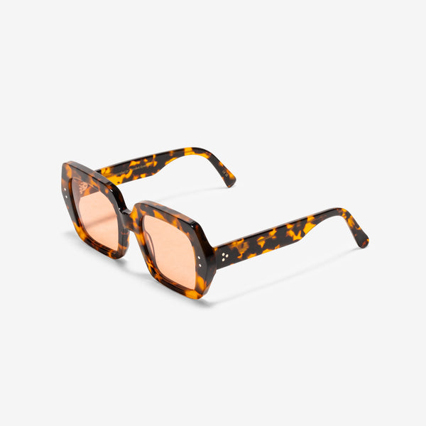 Kaia Havana | Orange Solid Lens