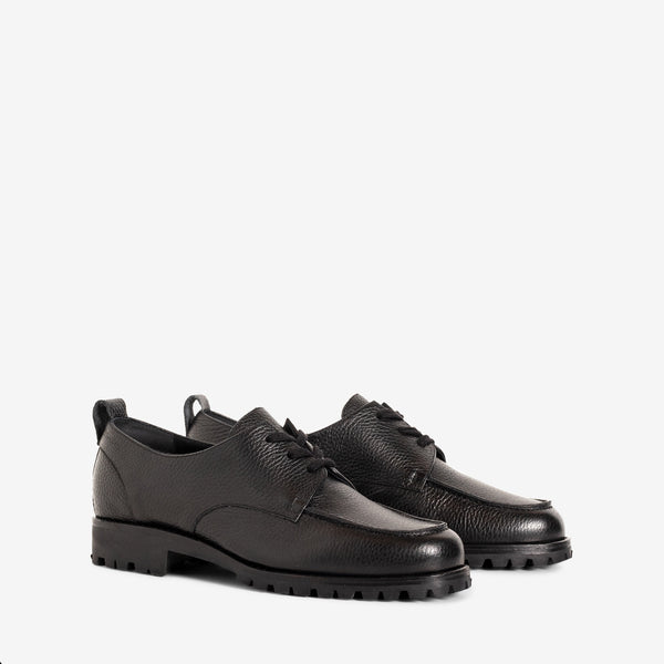 Avola Derby Black Leather