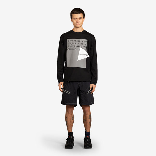 Reflective Logo Longsleeve T-Shirt Black