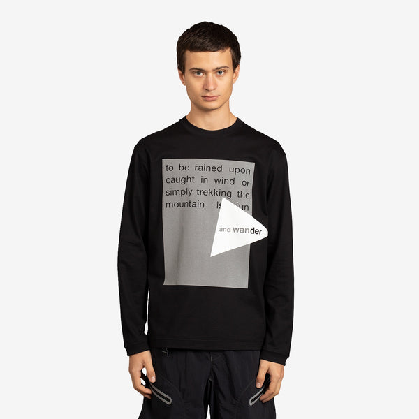 Reflective Logo Longsleeve T-Shirt Black