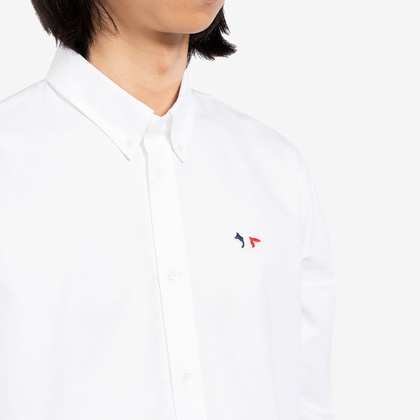 Tricolour Fox Patch Classic Shirt BD White