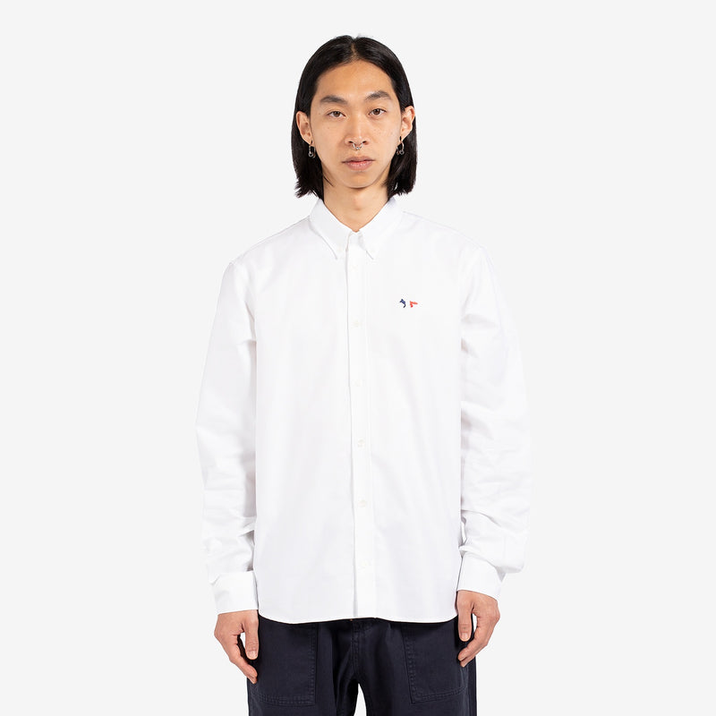 Tricolour Fox Patch Classic Shirt BD White