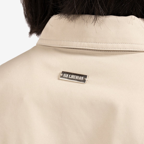 Relaxed Button Down Short Sleeve Shirt Light Grey