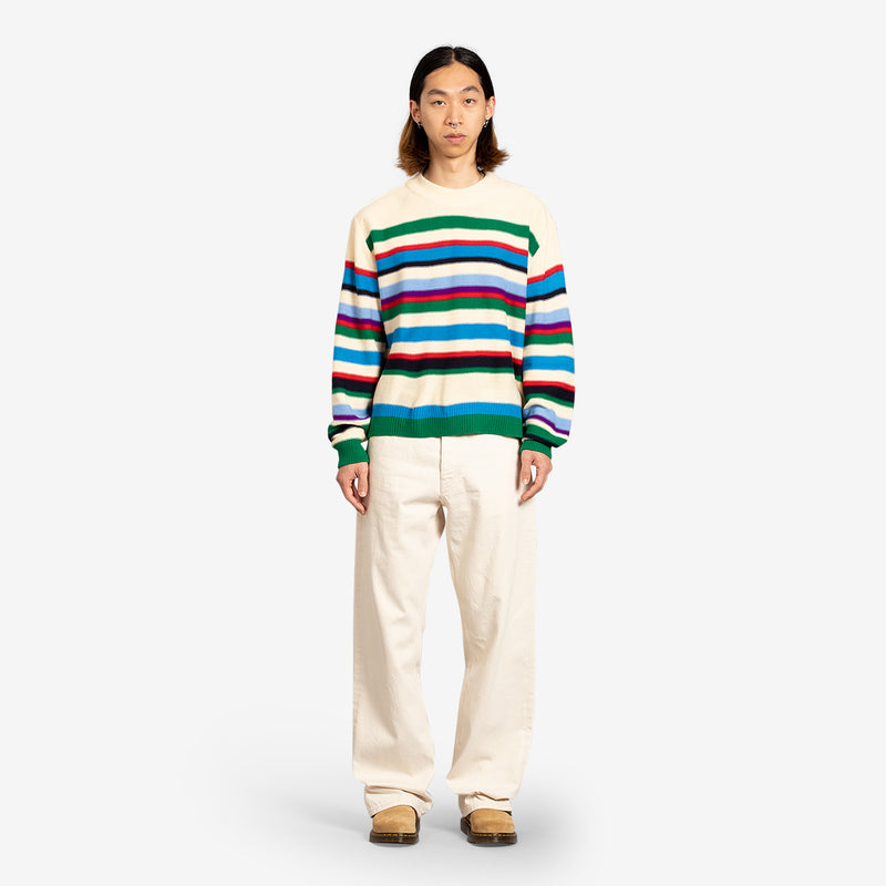 Multi Stripe Sweater White Multi