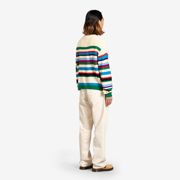 Multi Stripe Sweater White Multi