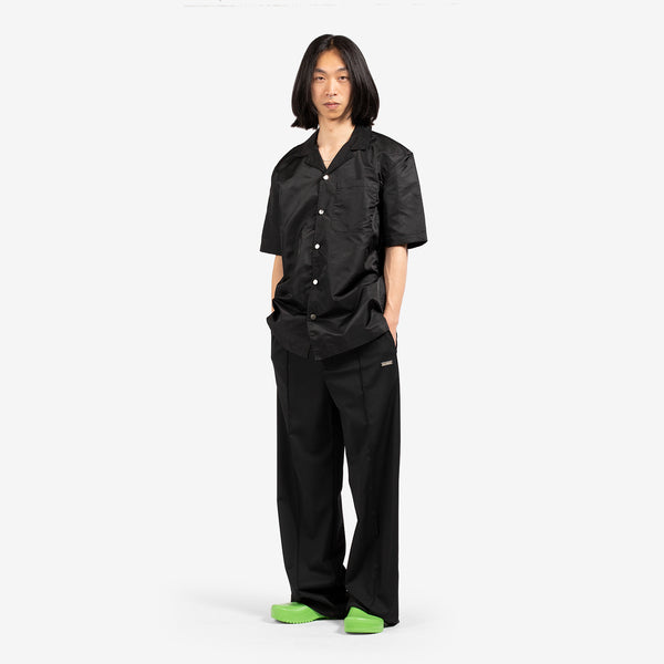 Wool Loose Trouser Black