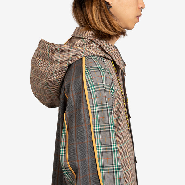 Woven Checked Raglan Coat Multi