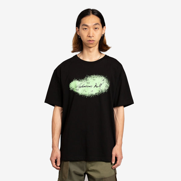 Spray Logo Print T-Shirt Black