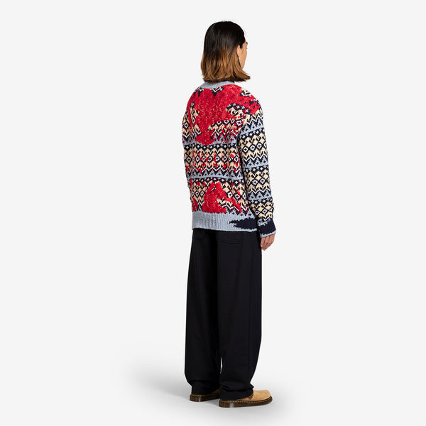 Submerge Nordic Sweater Red | Navy