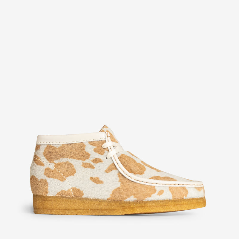 Women's Wallabee Boot Tan Cow Print