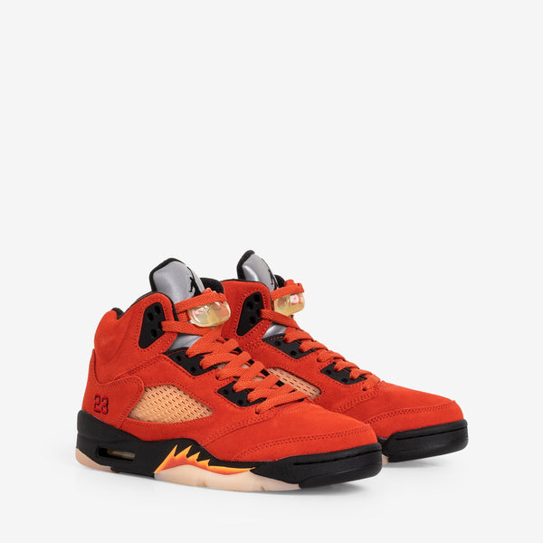 Women's Air Jordan 5 Retro Martian Sunrise | Black | Fire Red | Muslin
