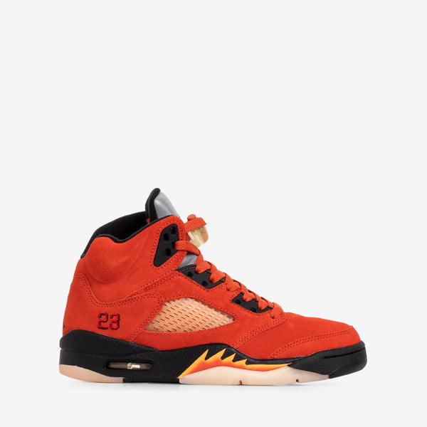 Women's Air Jordan 5 Retro Martian Sunrise | Black | Fire Red | Muslin