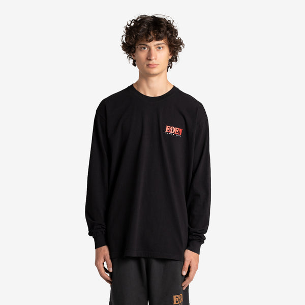 Eden Recycled Longsleeve Tee Black | Red