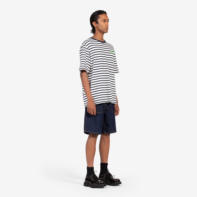 Nautical Striped Oversize T-Shirt Midnight Blue