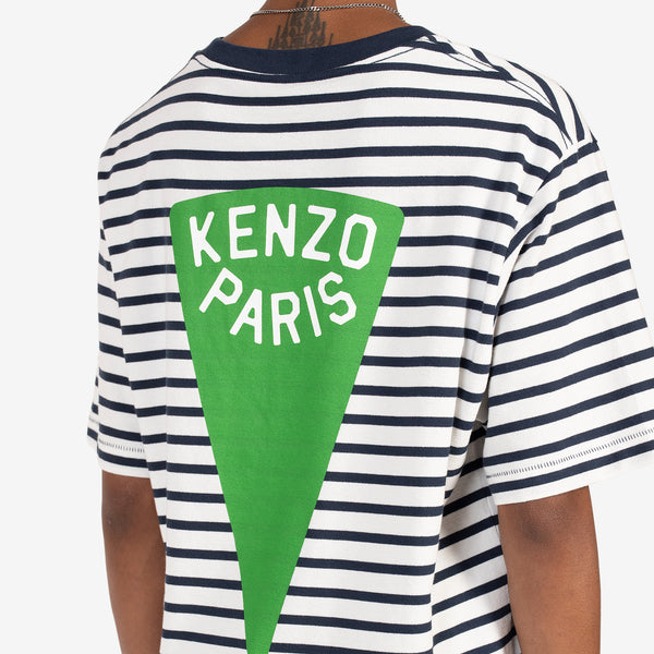 Nautical Striped Oversize T-Shirt Midnight Blue