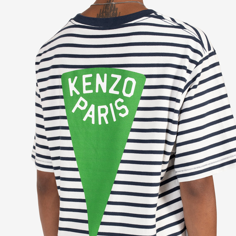 Nautical Striped Oversize T-Shirt Midnight Blue