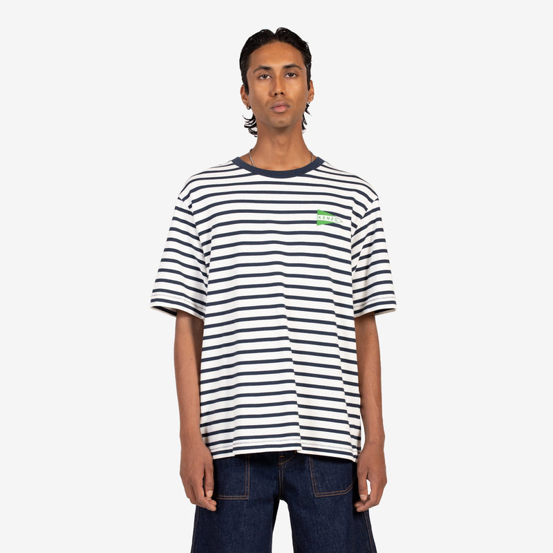 Nautical Striped Oversize T-Shirt Midnight Blue