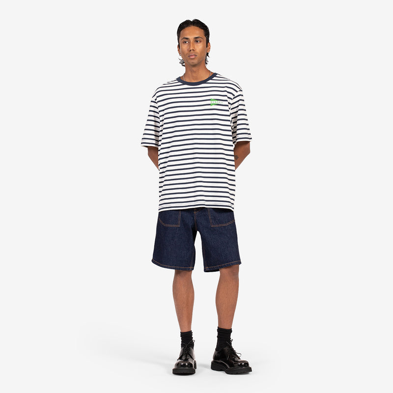 Nautical Striped Oversize T-Shirt Midnight Blue
