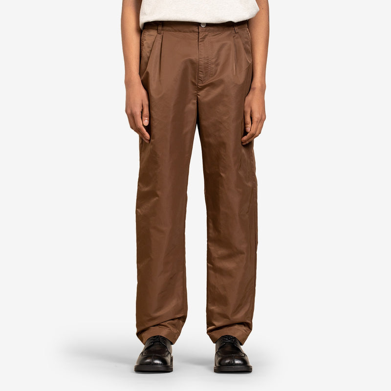 Tapered Trousers Brown Pants