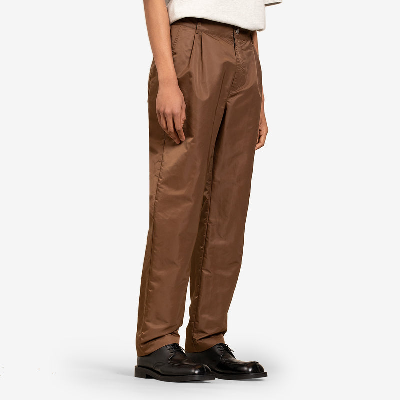 Tapered Trousers Brown Pants