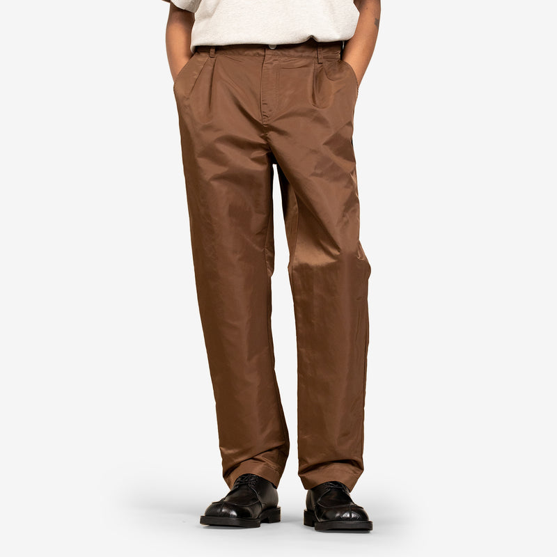 Tapered Trousers Brown Pants
