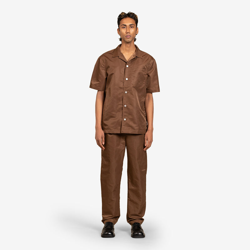Tapered Trousers Brown Pants