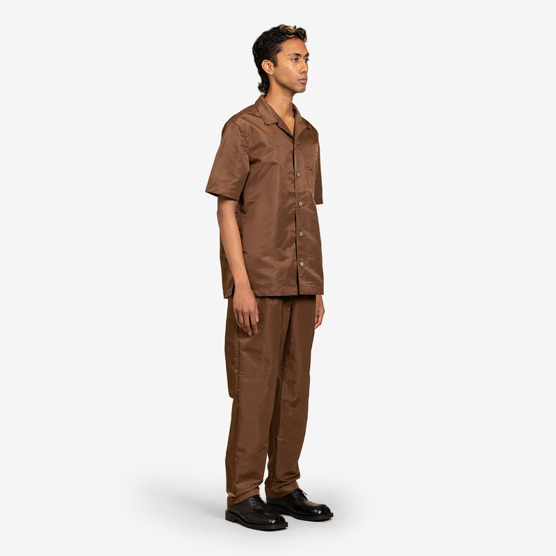 Tapered Trousers Brown Pants