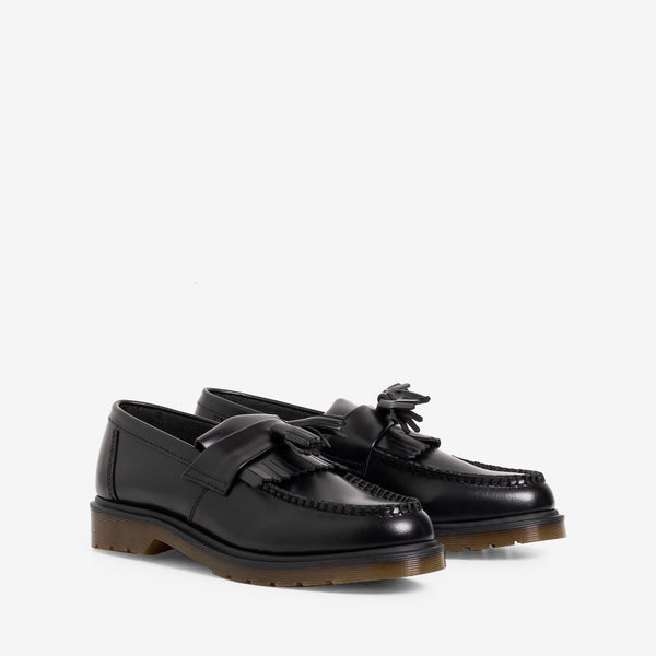 Adrian Tassel Loafer Black Polished Smooth