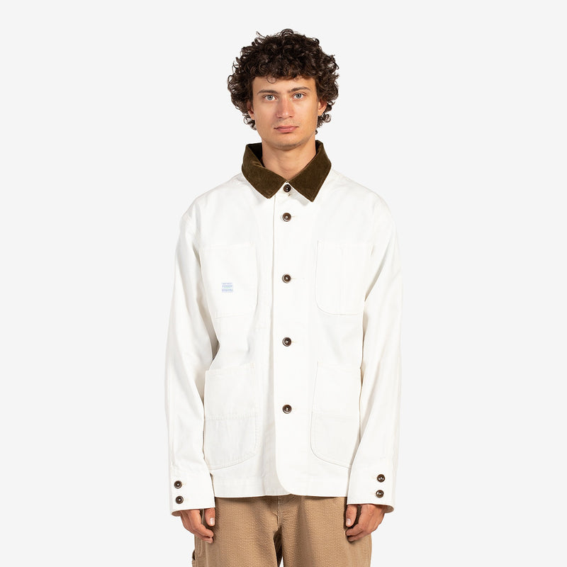 Paperclip Apron Jacket White