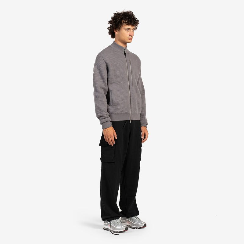 ESC Full Zip Wool Sweater Flat Pewter