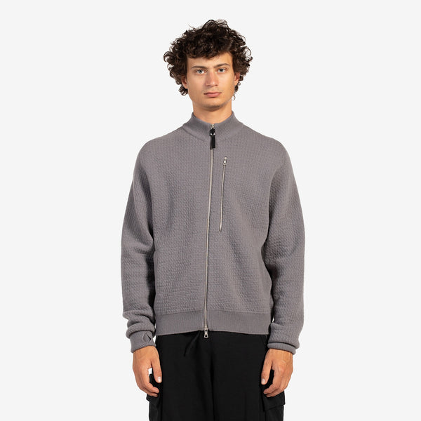 ESC Full Zip Wool Sweater Flat Pewter
