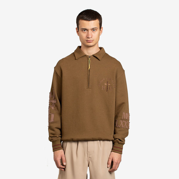 Prep School Henley Sweater Olive