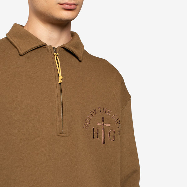 Prep School Henley Sweater Olive