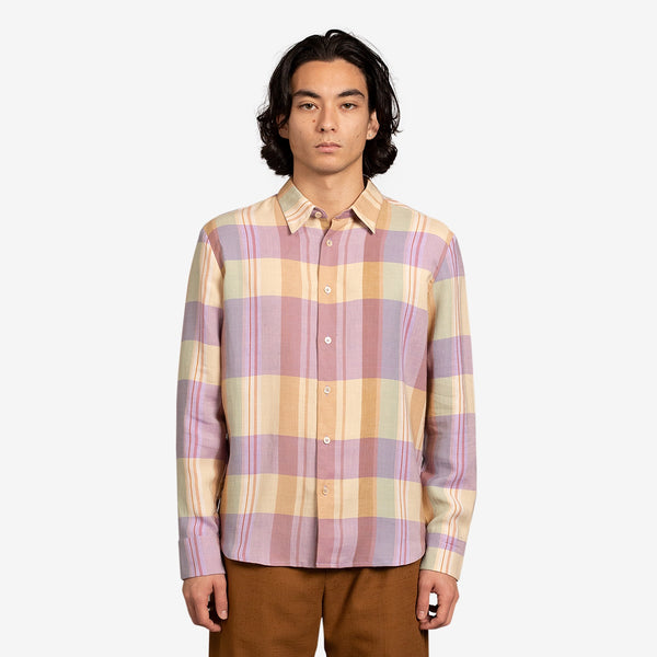 Flores Shirt Bright Lavender Check