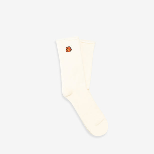 'Boke Flower' Crest Socks Off White