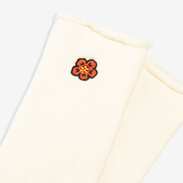 'Boke Flower' Crest Socks Off White