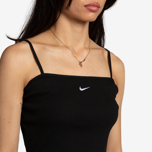 Women's Essential Ribbed Crop Top Black